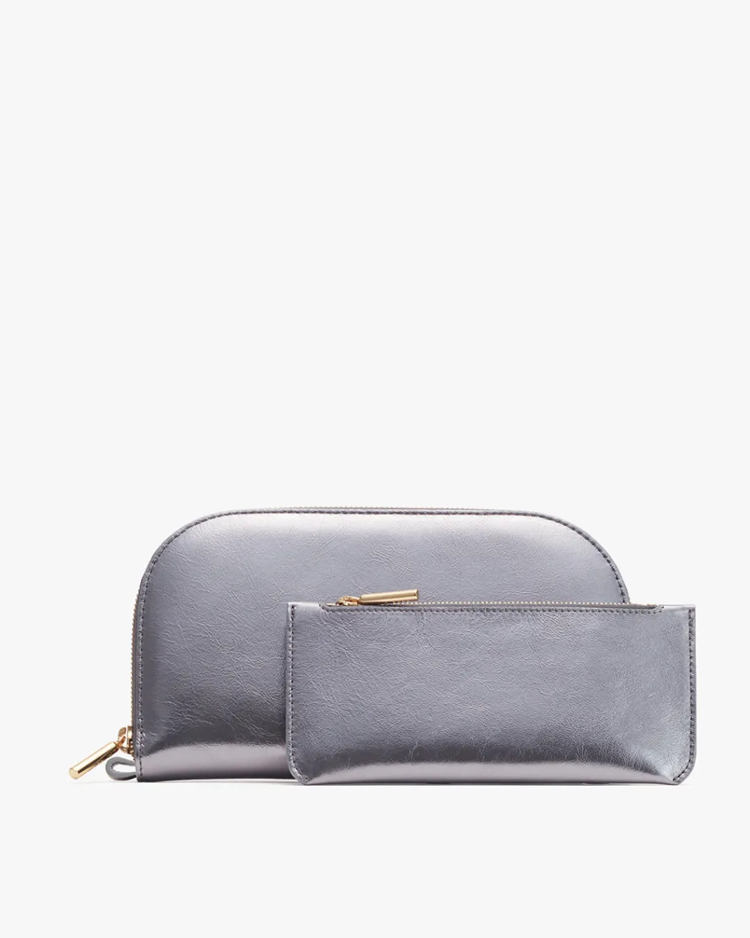 Cheap Cuyana Duo Zip Wallet (Shimmer) Anthracite