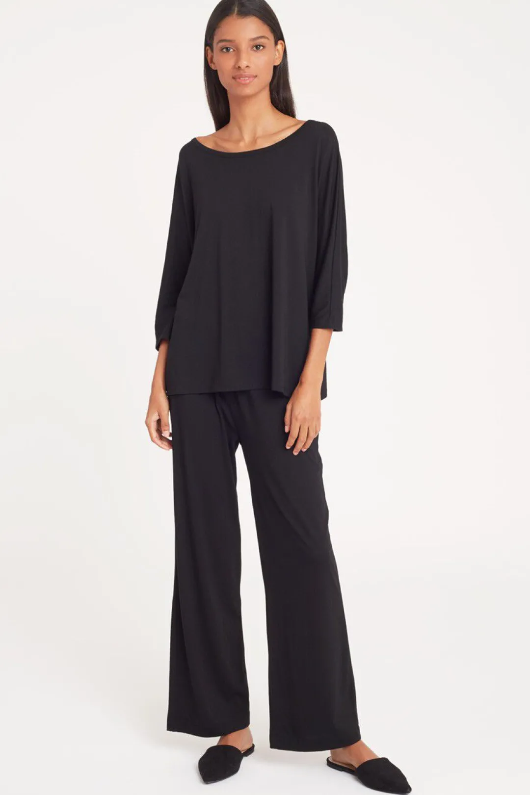 Discount Cuyana Organic Pima Classic Pant Black