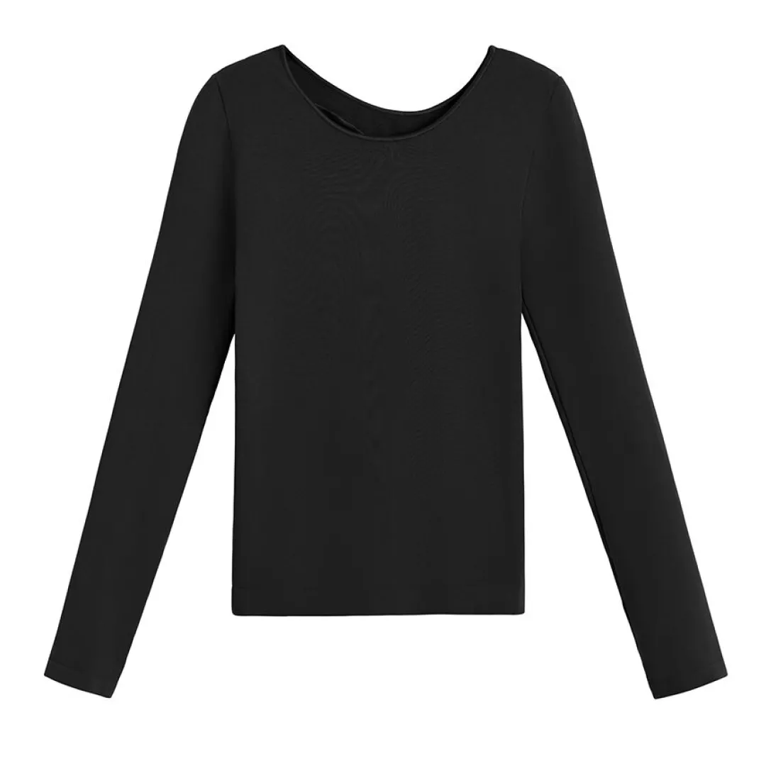 Store Cuyana Stretch Long Sleeve Tee Black
