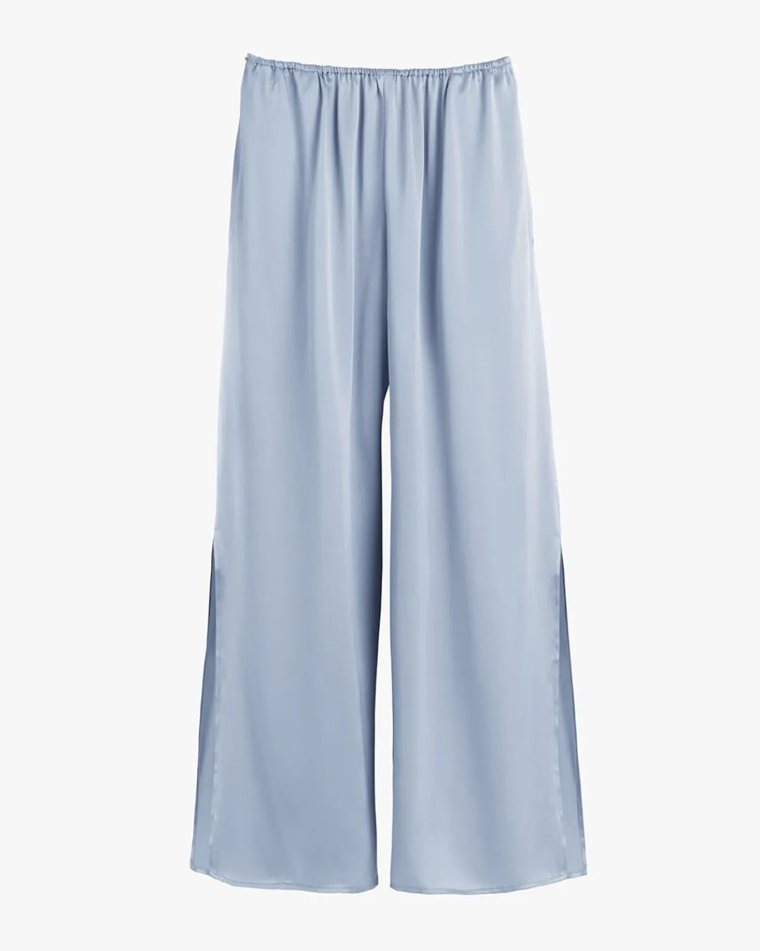 Store Cuyana Washable Charmeuse Cropped Wide-Leg Pant Sky Blue