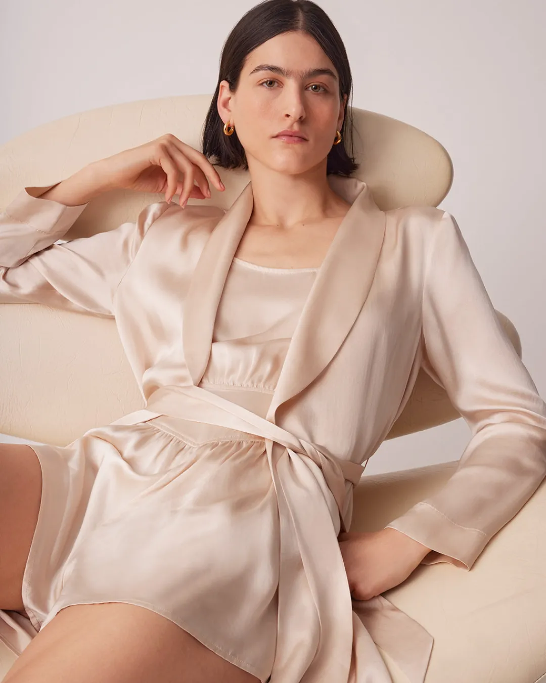Best Cuyana Washable Charmeuse Robe Pearl