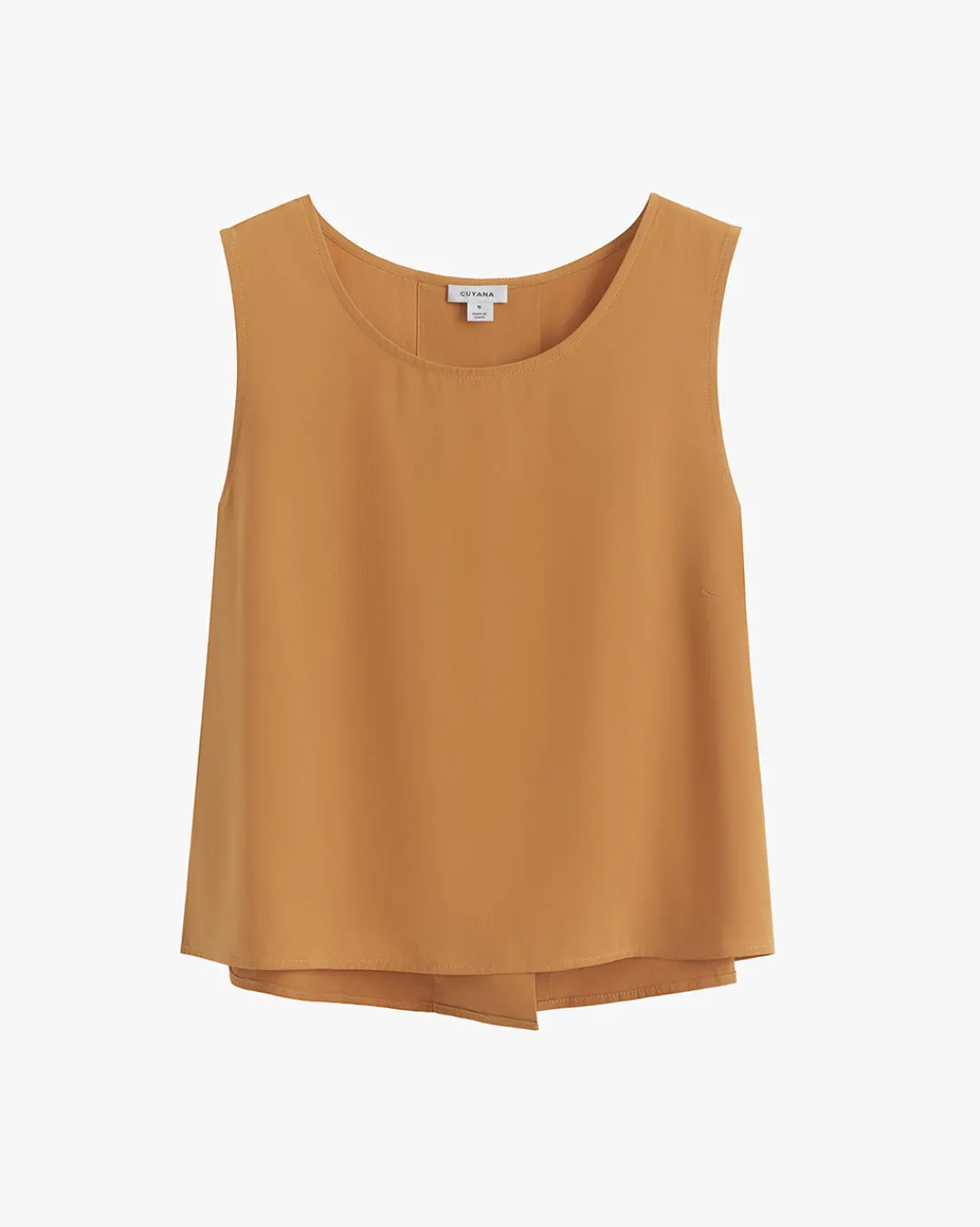 Flash Sale Cuyana Washable Silk Cropped Overlay Tank Honey